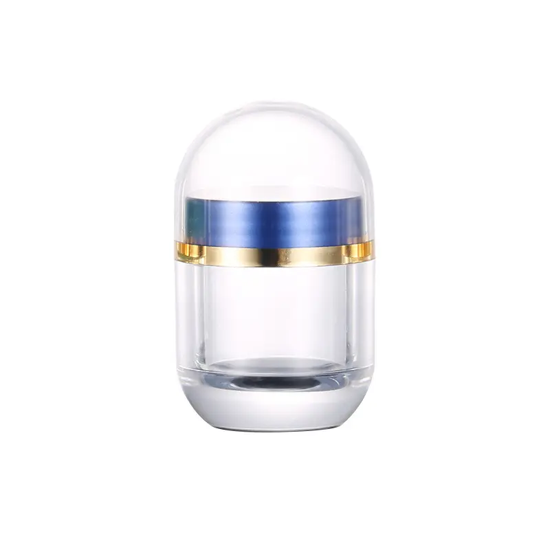 Trasparente rotondo 10ml ps bottiglia di plastica pillola capsula medicina contenitore trasparente tablet jar