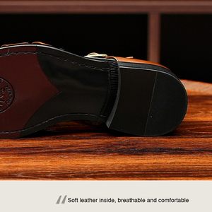 Sandalias de Verano Personalizadas OEM para Hombre, de Piel Vacuna, Estilo Oxford, Cómodas, Transpirables, Antideslizantes, Resistentes a Impactos, Impermeables, con Correa de Hebilla, Suaves - Product Image 3