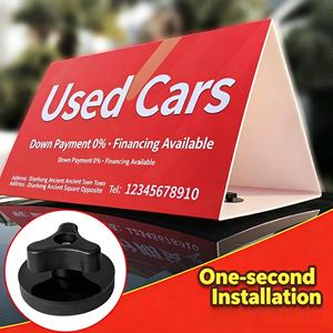 Threaded Magnetic Mounting Base Rubber Coated Pot Magnet with Threaded Stud Plastic Knob Magnetic Mount for Car Roof Sign - Product Image 3