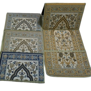 Alfombra de oración plegable islámica de poliéster hecha a mano, cómoda para rodillas con soporte para la espalda, Alfombra de oración musulmana al por mayor - Product Image 2