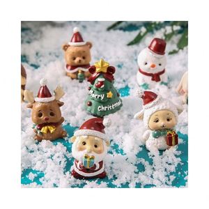 Adornos Navideños de Dibujos Animados, Santa Claus, Renos, Adornos de Animales para Árbol de Navidad, Artículos Decorativos para Mesa, Recuerdos para Fiestas en Casa - Product Image 6