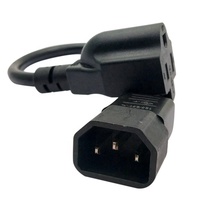 3ft IEC C14 à NEMA 5-15R Matériel Informatique PDU Cordon D'alimentation Câble 3X18AWG