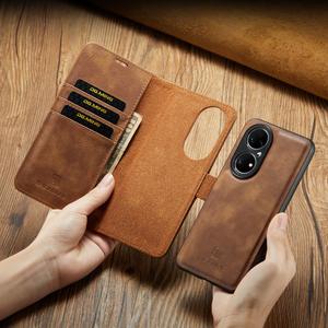 Funda abatible para <span class=keywords><strong>Huawei</strong></span> P50 Pro Cartera desmontable Funda para teléfono Diseño Ranura para tarjeta Carga inalámbrica Compatible - Product Image 6