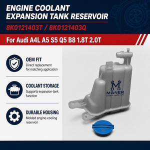 Réservoir d'expansion de liquide de refroidissement moteur MANER 8K0121403T 8K0121403Q pour Audi A4L A5 S5 Q5 B8 Pièces de rechange aftermarket - Product Image 4