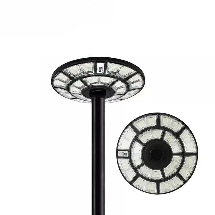 Energia Solar 1000W Energia Indução Inteligente Modern Yard Street Lamp Outdoor Ip65 Tudo Em Um Integrado UFO Solar Garden Lights