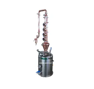 ZJ 20L/30L/50L/100L Moonshine Alcohol Distiller Single Layer Pot Still Copper Still Column Distilled For Home Stills