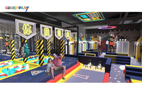 Centro de Juegos Infantil de Gran Tamaño, Área de Juegos Interior con Toboganes, Casa de Brinco, Casa de Burbujas de Plástico para Uso Comercial