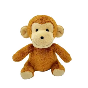 Bordado personalizado logo animal de peluche mono mascota mono de peluche juguete bebé regalo