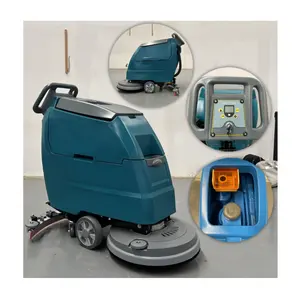 IronBee JB50 Walk Behind Floor Scrubber Equipo de limpieza 24V/870W 60L Industrial Road Floor Scrubber con baterías