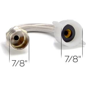 NZMAN Best Seller Tuyau de raccordement de toilette 12 ", rallonge de tuyau d'alimentation de toilette compatible avec les toilettes <span class=keywords><strong>TOTO</strong></span> 7/8 femelle à 7/8 mâle - Product Image 3