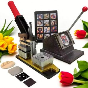 Kit de Máquina para Hacer Botones, Máquina para Hacer Insignias con Forma de Corazón y Redonda, Prensa Manual para Insignias, Insignias con Pin de Acero, Ideal para Creativos - Product Image 1