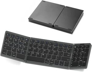 Clavier portable personnalisé en ABS rechargeable et pliable, clavier d'ordinateur triplement pliable avec pavé numérique - Product Image 1