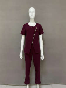 Srubs imprimé <span class=keywords><strong>blanc</strong></span> fermeture éclair gommage ensembles Joggers hauts gommages médicaux Medic Antiflu femmes vendeur médecin uniforme infirmière costume - Product Image 6