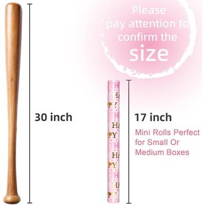 Yarcony Birthday Wrapping Paper Pink Gold Foil 23.4 Sq Ft Roll Gift Craft Use Recyclable - Product Image 3