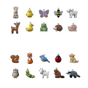 Serie Bestseller del sito indipendente Animal Kingdom: Ciondolo in rame con coniglio, cervo, agnello, scoiattolo, placcato sottovuoto in <span class=keywords><strong>oro</strong></span> 18K - Product Image 1
