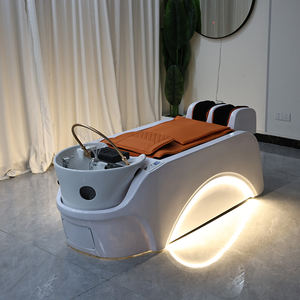 Neues Design Friseursalon-Möbel Weißer Waschplatz Luxuriöses Modernes Elektrisches <span class=keywords><strong>Massage</strong></span>-Kopf-<span class=keywords><strong>Spa</strong></span>-Shampoo-Bett mit Beleuchtung - Product Image 6