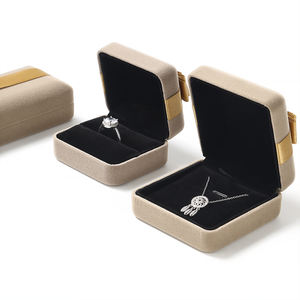 Boîte de rangement pour bijoux en velours Jinsky, boîte à nœuds plats pour bagues, boucles d'oreilles, pendentifs, bracelets, pour l'emballage de bijoux - Product Image 4