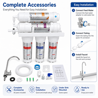 Système de filtration d'eau de cuisine, unité de purification d'eau multi-cartouches avec robinet pour la maison, fourniture pour distributeurs