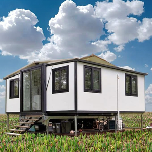 Casa Contenedor <span class=keywords><strong>Modular</strong></span> Moderna de 20 pies Personalizada, Expandible, con Techo de Panel Sándwich de Acero y Cobertizo - Product Image 1