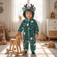 Michley usine en gros confortable idée cadeau de vacances 2026 bleu volant Dragon et renard motif peluche flanelle Onesie parfait bébé présent
