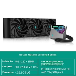 Kyushu Fengshen Integrated Water-Cooled CPU <b>Computer</b> Host Radiator 360 Degree Black Infinite Mirror FDB Case Full <b>Fans</b> & Cooling - Product Image 3