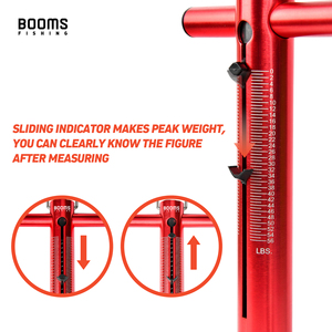 Booms Fishing Red 25lbs Fish Weight Scale <b>Large</b> Handle Hanging Luggage Spring Scale Portable Aluminum Tube 3-Year Warranty No - Product Image 3