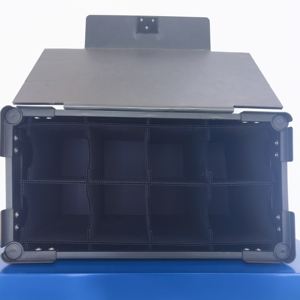 Việt Nam nhà máy tùy chỉnh PP Hollow Board thủy tinh corflute lưu trữ Crate đồ ăn vận chuyển sóng hộp nhựa với Divider - Product Image 2