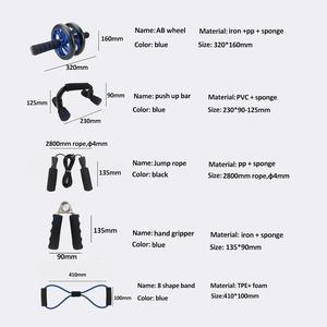 Set <span class=keywords><strong>de</strong></span> 5 en 1 con Rueda Abdominal, <span class=keywords><strong>Kit</strong></span> <span class=keywords><strong>de</strong></span> Equipo <span class=keywords><strong>de</strong></span> <span class=keywords><strong>Gimnasio</strong></span> para Uso en Casa, Cinco Sets <span class=keywords><strong>de</strong></span> Rueda Abdominal <span class=keywords><strong>de</strong></span> Hierro para Ejercicios - Product Image 5