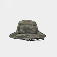 Chapeau de pêche personnalisé à large bord pour homme en polyester et nylon, chapeau tactique de surf en maille avec cordon