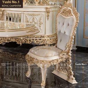 Ensemble <span class=keywords><strong>de</strong></span> table à manger <span class=keywords><strong>en</strong></span> bois massif europé<span class=keywords><strong>en</strong></span>, chaises <span class=keywords><strong>de</strong></span> villa <span class=keywords><strong>de</strong></span> luxe, meubles <span class=keywords><strong>de</strong></span> salle à manger, feuille d'<span class=keywords><strong>or</strong></span> sculptée, salon, <span class=keywords><strong>cour</strong></span> royale rococo - Product Image 4