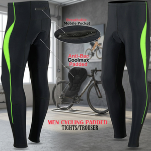 Cuissard de cyclisme hiver homme rembourré Jogger noir Biker Tights - Product Image 2