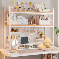 Étagère de salon moderne et minimaliste, bibliothèque en grille, étagères en bois multicouches pour bureau, table d'ordinateur pour étudiant avec panneau perforé