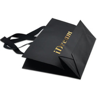 Sacs cadeaux en papier d'art écologiques de luxe, faits à la main, durables, recyclables, avec pelliculage brillant, logo personnalisé, gaufrage et poignées en ruban