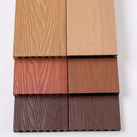 Revêtement de terrasse composite moderne pour extérieur, à âme pleine, faible entretien, antidérapant, imperméable et anti-termites