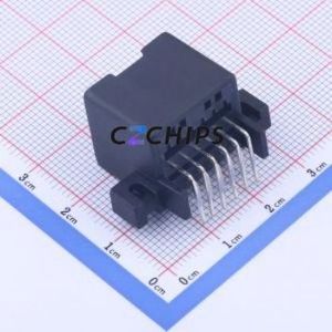 K174051WR-2x06-PTSN Automotive Connector Bent Lead Through Hole Connector 12P 2.5mm 2 Right Angle Insert - Product Image 2