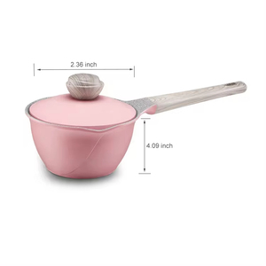 Vente flash : Batterie de cuisine 5 pièces, <span class=keywords><strong>induction</strong></span> domestique, nouvelle, antiadhésive, wok rose, fonte d'aluminium, cocotte - Product Image 5