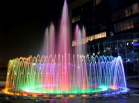 Fuente de Agua Musical Programable DMX512 Personalizable, Espectáculo de Agua Circular LED RGB para Exteriores, Plazas y Jardines, Atracciones Interactivas