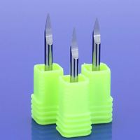 HOZLY 3A 3.175mm Fresa de grabado CNC de precisión para tallado, en forma de V, 2 filos, de carburo, herramienta de corte ODM OEM
