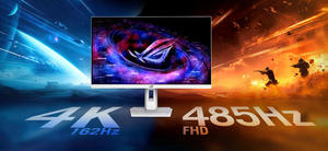 มอนิเตอร์ XG27UCGR-W เล่นเกมแบบสองโหมดดั้งเดิม a.s.u.rog Strix 27 "3840*2160โหมดคู่ (4K 162Hz หรือ FHD 485Hz)0.3MS - Product Image 2
