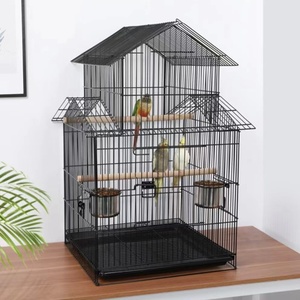 Toptan kuş kafesi papağan küçük büyük hayvan kafesi büyük kuşlar için büyük Metal fantezi kafesleri papağan Lovebird