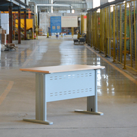 Meubles de bibliothèque au design moderne, table de lecture avec cadre en acier carbone, table de bureau pour étudiants, table de lecture pour salle d'étude