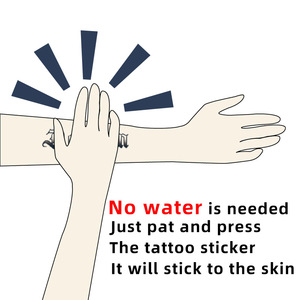 Adesivi personalizzabili per tatuaggi a secco 90*60mm materiale in PVC per trasferimento a stampa senza bisogno di acqua, nuovi design tecnologici di colore bianco - Product Image 2