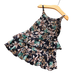 Nuevo Vestido de Verano para Niñas con Hermosos Diseños de Flores al Estilo Coreano de Aliexpress - Product Image 1