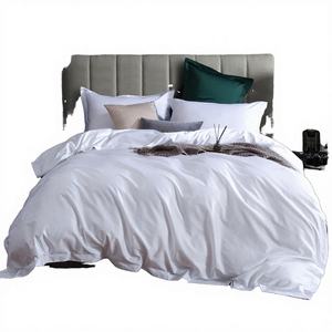 Juego de Sábanas de Microfibra Lavables a Máquina, Tamaño Queen/King, Blancas, Sólidas, Plegables, 3 Piezas, Fundas de Almohada, Funda Nórdica, 300 Hilos - Product Image 3