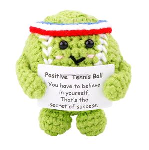 Mini poupée en laine tricotée au crochet, amusante et positive, en forme de ballon de baseball, football ou basketball, faite à la main, pour le soutien émotionnel, cadeau pour enfants, garçons et hommes - Product Image 5