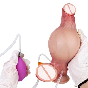 FAAK Realistic Squirting Inflatable <b>Dildo</b> With Sucker Silicone Ejaculation Penis Anal Massage Sex Toys for Women Masturbator - Product Image 1