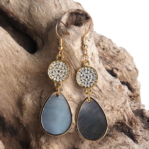 Jh Bán Buôn Phụ Nữ Đồ Trang Sức Đá Quý Vỏ Rhinestone Bông Tai Đá Thả Răng Quyến Rũ Eaaring - Product Image 5