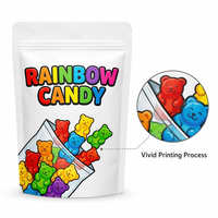 Sachets souples refermables en Mylar mat avec impression UV personnalisée, anti-odeur, pour l'emballage de biscuits, bonbons et friandises