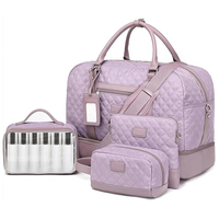 Sac de voyage tendance pour femme, sac de week-end, sac fourre-tout avec poche à chaussures, sac de sport pour les vacances