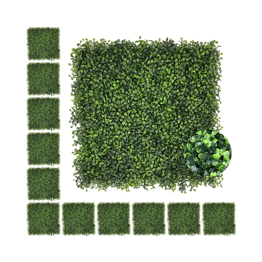 Murs de bussailles artificielles en bois de boxer, murs en fausse herbe, pour arrière-plan de jardin, écran de confidentialité, décoration de clôture, plante artificielle